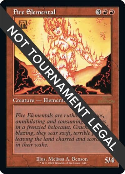 Fire Elemental Retro Frame 30th Anniversary Edition Magic card