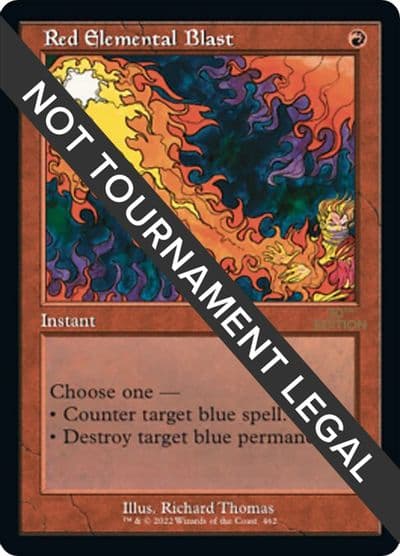 Red Elemental Blast Retro Frame 30th Anniversary Edition Magic card