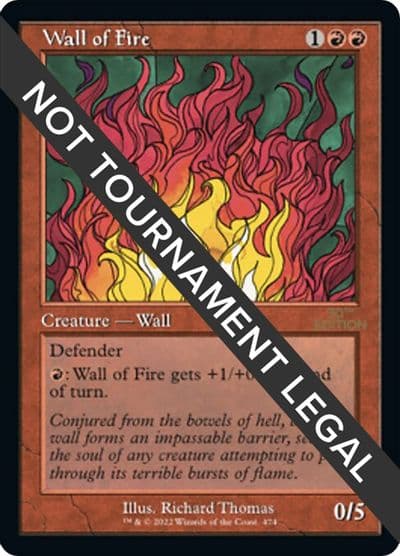 Wall of Fire Retro Frame 30th Anniversary Edition Magic card
