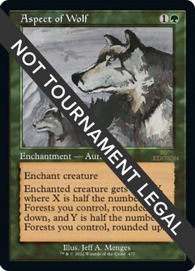 Aspect of Wolf Retro Frame 30th Anniversary Edition Magic card