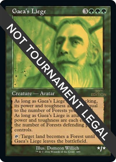 Gaeas Liege Retro Frame 30th Anniversary Edition Magic card