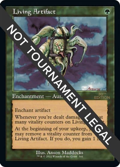 Living Artifact Retro Frame 30th Anniversary Edition Magic card