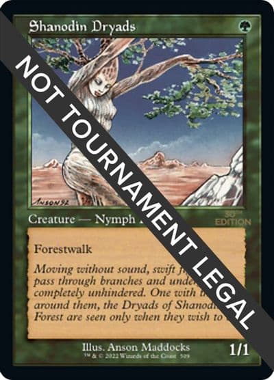Shanodin Dryads Retro Frame 30th Anniversary Edition Magic card