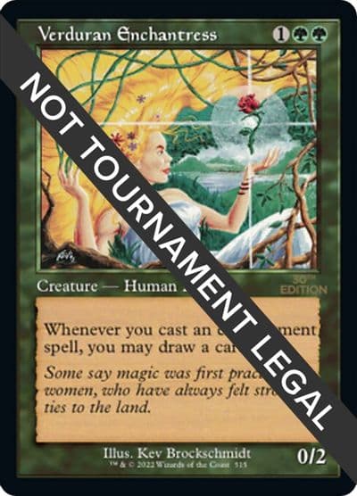 Verduran Enchantress Retro Frame 30th Anniversary Edition Magic card