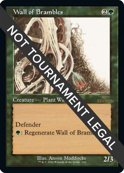 Wall of Brambles Retro Frame 30th Anniversary Edition Magic card