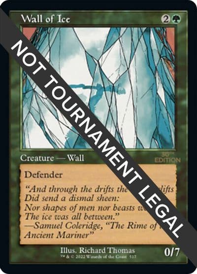 Wall of Ice Retro Frame 30th Anniversary Edition Magic card