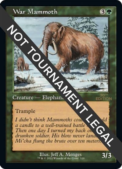 War Mammoth Retro Frame 30th Anniversary Edition Magic card