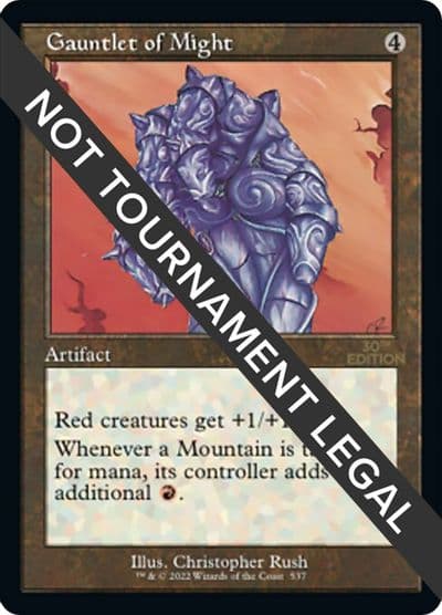 Gauntlet of Might Retro Frame 30th Anniversary Edition Magic card