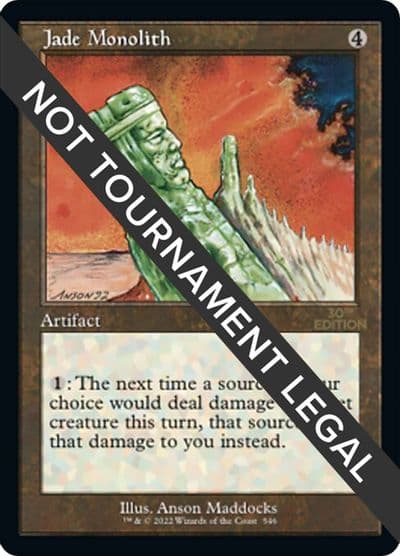 Jade Monolith Retro Frame 30th Anniversary Edition Magic card