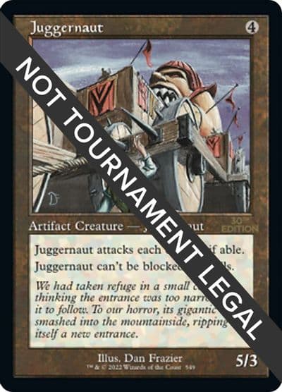 Juggernaut Retro Frame 30th Anniversary Edition Magic card