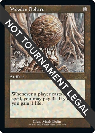 Wooden Sphere Retro Frame 30th Anniversary Edition Magic card