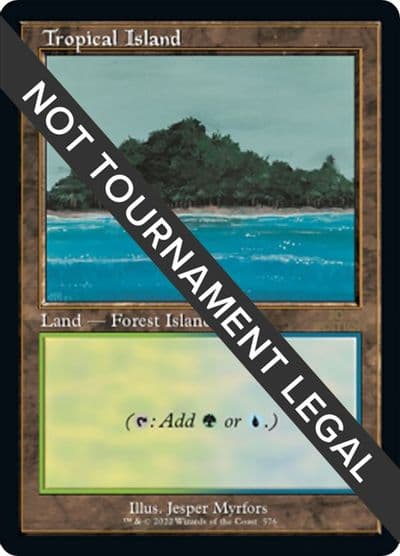 Tropical Island Retro Frame 30th Anniversary Edition Magic card