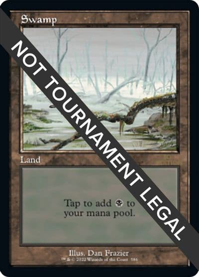 Swamp 586 Retro Frame 30th Anniversary Edition Magic card