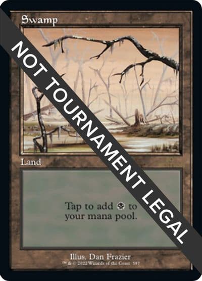 Swamp 587 Retro Frame 30th Anniversary Edition Magic card
