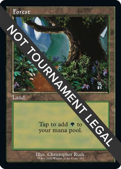 Forest 593 Retro Frame 30th Anniversary Edition Magic card