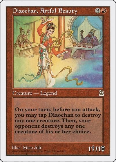 Diaochan Artful Beauty Portal Three Kingdoms Magic card