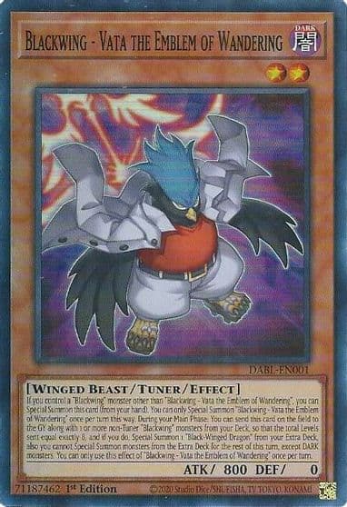 Blackwing Vata the Emblem of Wandering Darkwing Blast Yu-Gi-Oh! card