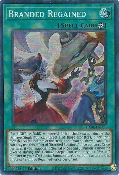 Branded Regained Darkwing Blast Yu-Gi-Oh! card