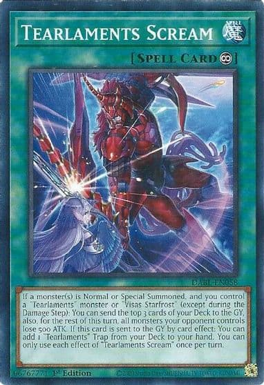Tearlaments Scream Darkwing Blast Yu-Gi-Oh! card