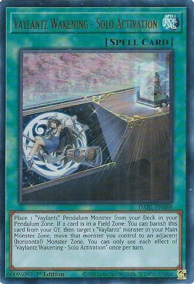 Vaylantz Wakening Solo Activation Darkwing Blast Yu-Gi-Oh! card
