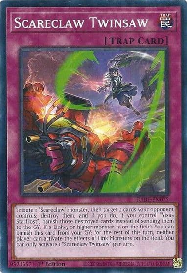 Scareclaw Twinsaw Darkwing Blast Yu-Gi-Oh! card