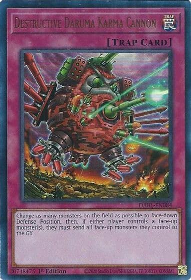 Destructive Daruma Karma Cannon Darkwing Blast Yu-Gi-Oh! card