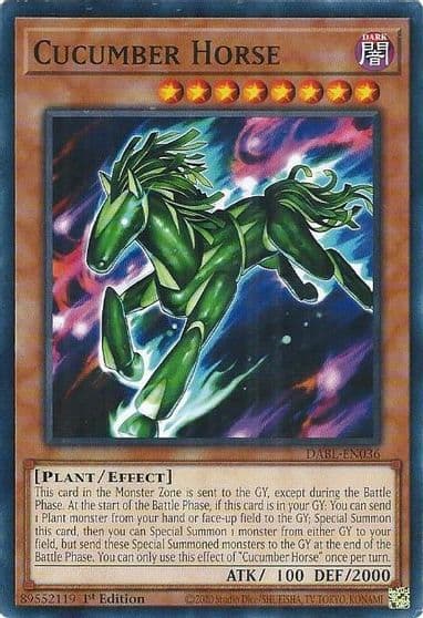 Cucumber Horse Darkwing Blast Yu-Gi-Oh! card