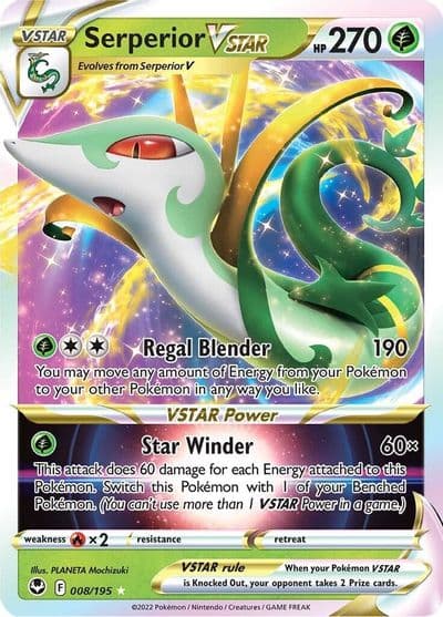 Serperior VSTAR SWSH12: Silver Tempest Pokemon card