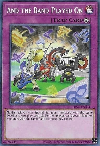 And the Band Played On OTS Tournament Pack 20 Yu-Gi-Oh! card