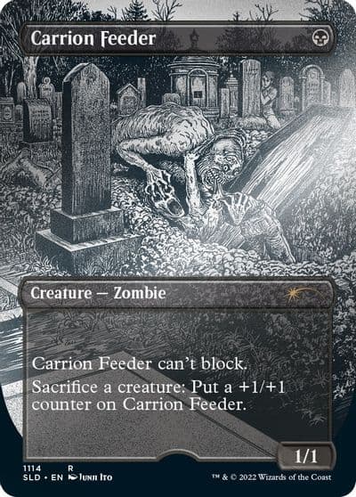 Carrion Feeder Borderless Foil Etched Secret Lair Drop Series Magic card