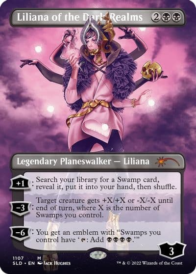 Liliana of the Dark Realms Borderless Secret Lair Drop Series Magic card