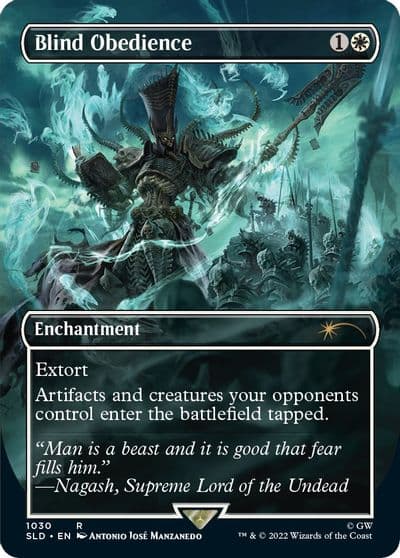Blind Obedience Borderless Secret Lair Drop Series Magic card