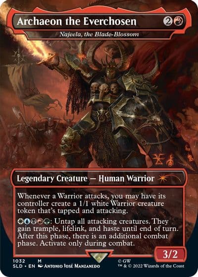 Archaeon the Everchosen Najeela the Blade Blossom Borderless Secret Lair Drop Series Magic card