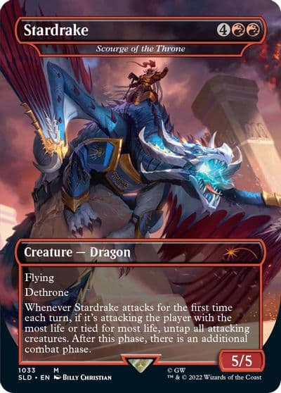 Stardrake Scourge of the Throne Borderless Secret Lair Drop Series Magic card