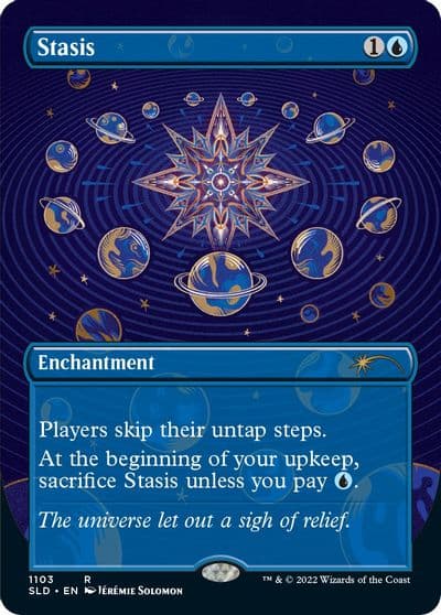 Stasis Borderless Secret Lair Drop Series Magic card