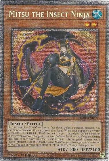 Mitsu the Insect Ninja Starlight Rare Darkwing Blast Yu-Gi-Oh! card