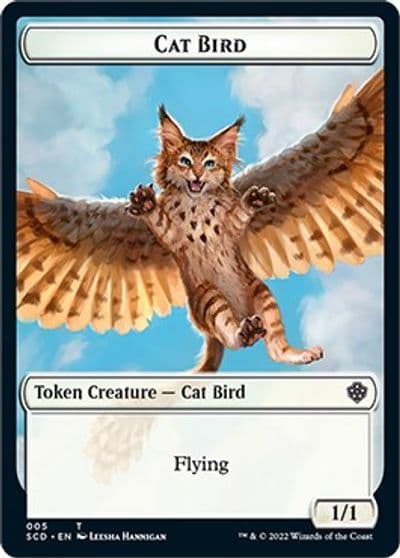 Cat Bird Spirit Double Sided Token Starter Commander Decks Magic card
