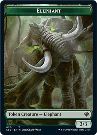 Elephant Thopter Double Sided Token Starter Commander Decks Magic card