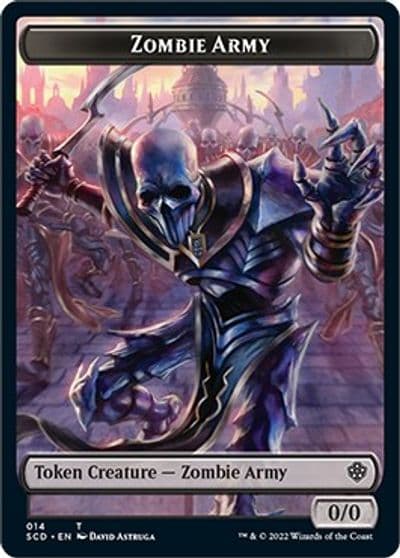 Zombie Army Double Sided Token Starter Commander Decks Magic card