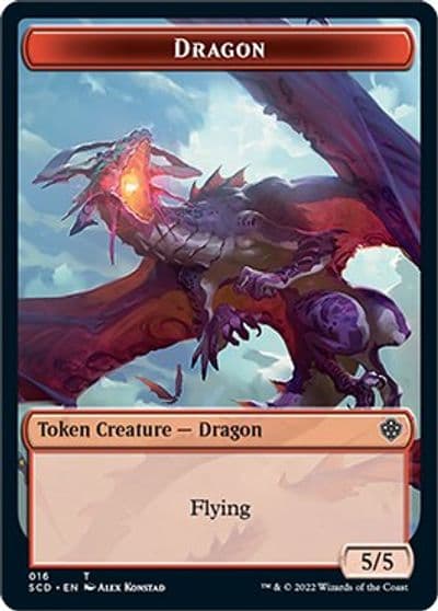 Dragon Double Sided Token Starter Commander Decks Magic card
