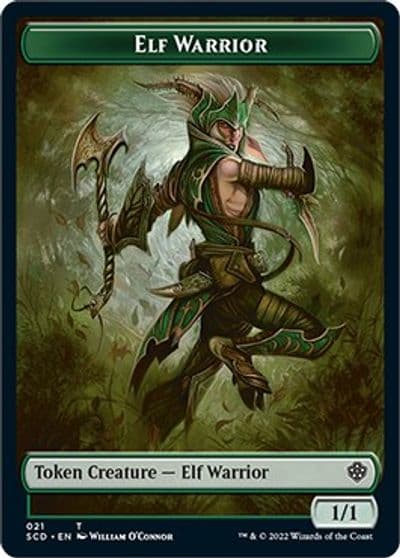 Elf Warrior Soldier Double Sided Token Starter Commander Decks Magic card