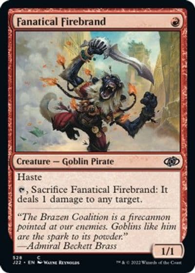 Fanatical Firebrand Jumpstart 2022 Magic card
