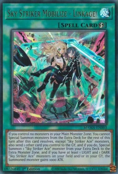 Sky Striker Mobilize Linkage Magnificent Mavens Yu-Gi-Oh! card