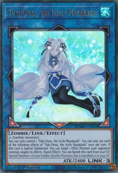 Yuki Onna the Icicle Mayakashi Magnificent Mavens Yu-Gi-Oh! card