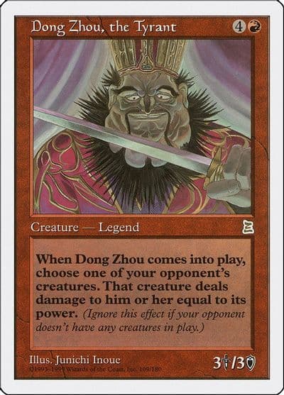 Dong Zhou the Tyrant Portal Three Kingdoms Magic card