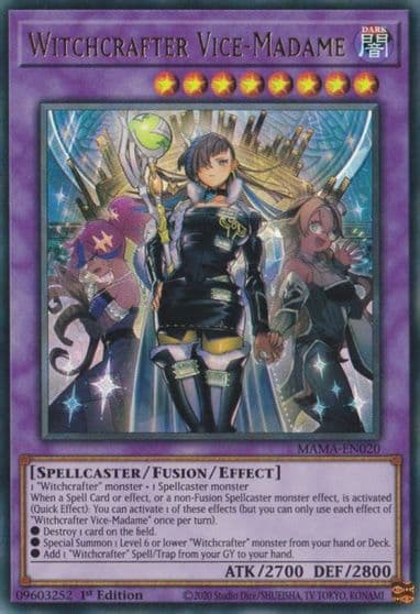 Witchcrafter Vice Madame Magnificent Mavens Yu-Gi-Oh! card