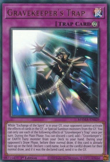 Gravekeepers Trap Magnificent Mavens Yu-Gi-Oh! card
