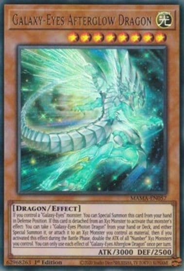 Galaxy Eyes Afterglow Dragon Magnificent Mavens Yu-Gi-Oh! card