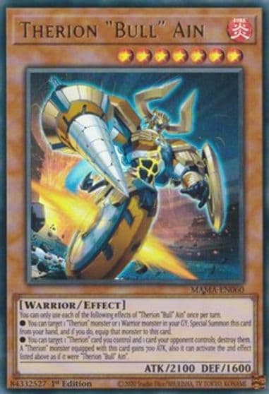 Therion Bull Ain Magnificent Mavens Yu-Gi-Oh! card