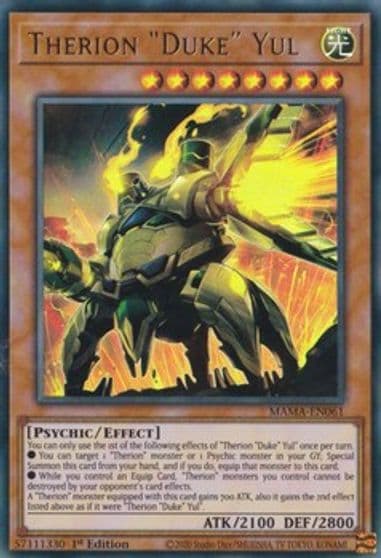 Therion Duke Yul Magnificent Mavens Yu-Gi-Oh! card